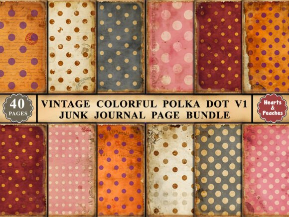 Download Vintage Colorful Polka Dot Papers V1 - Color Collection