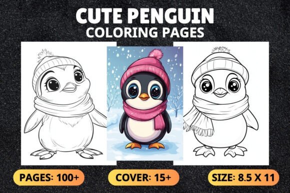 Download Bold and Easy Cute Penguin Coloring Book - Color Collection