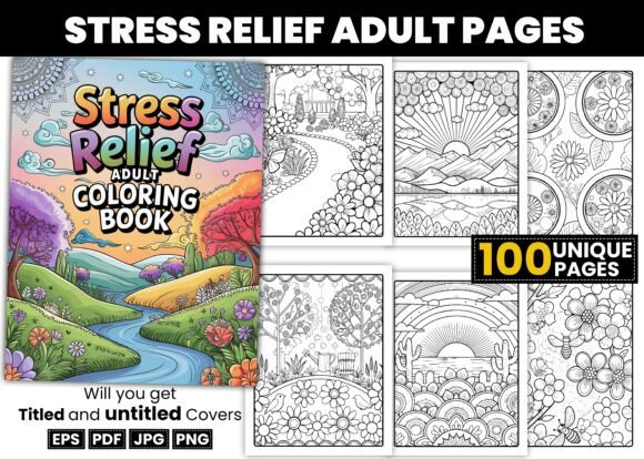 Download Stress Relief Adult Coloring Books - Color Collection