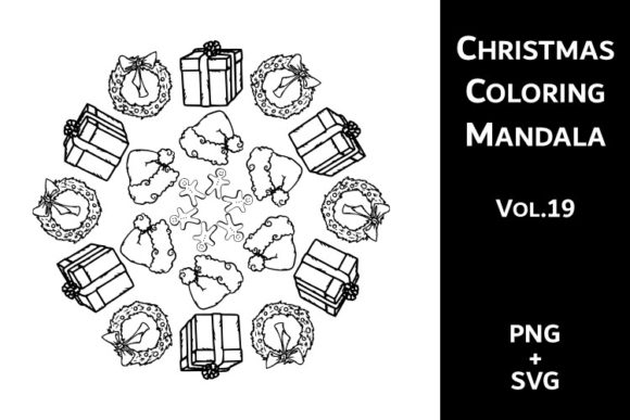 Download Christmas Coloring Mandala Vol.19 - Color Collection