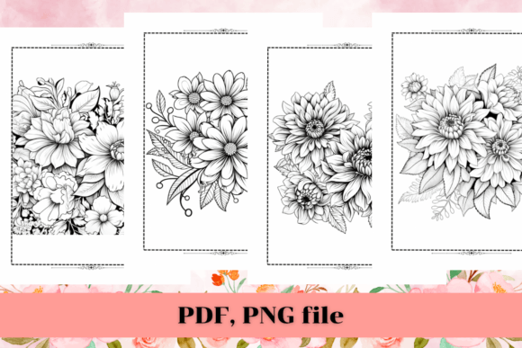 Download Flower Coloring Pages for Adults 3, KDP - Color Collection