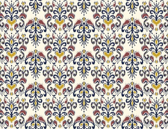 Download Ikat Paisley Floral Colorful Pattern - Color Collection