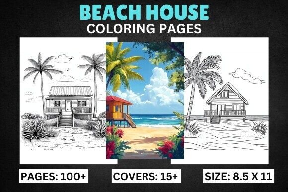 Download Beach House Coloring Book Pages - Color Collection
