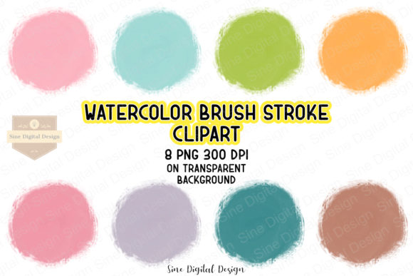 Download Watercolor Brush Stroke Circle Clipart - Color Collection