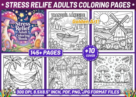 Download Stress Relief Adult Coloring Book Pages - Color Collection