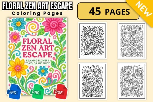 Download Floral Zen Art Escape Coloring Book - Color Collection