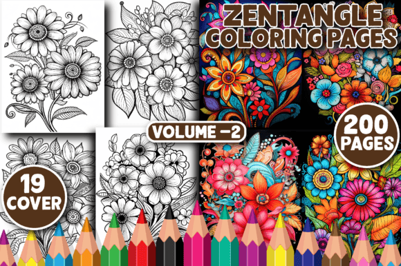 Download 200 Zentangle Coloring Pages for Adult - Color Collection
