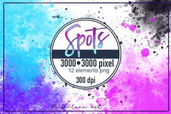Download Spot Watercolor Multicolored Splashe Png - Premium Resources