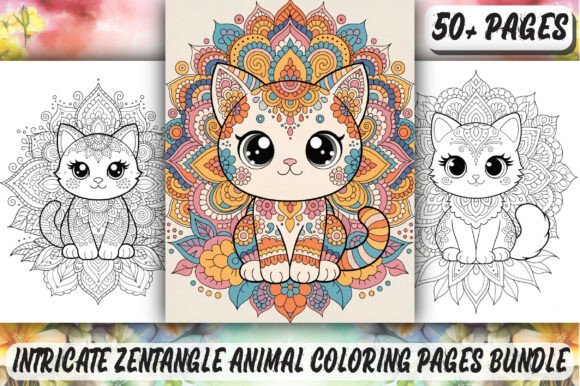 Download Intricate Zentangle Animal Coloring Page - Color Collection
