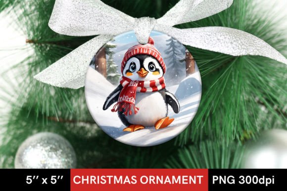 Download Walking Winter Penguin Round Design - Premium Resources