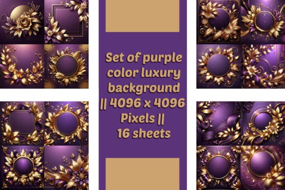 Download Set of Purple Color Luxury Background - Background Collection
