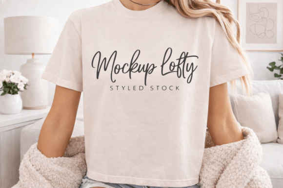 Download Comfort Colors 3023CL Ivory Shirt Mockup - Color Collection