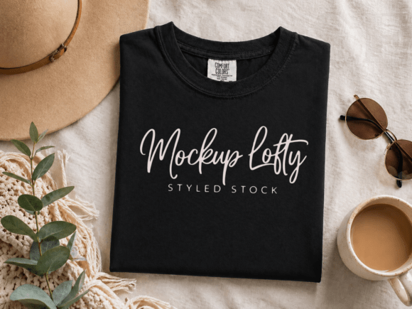 Download Comfort Colors 1717 Black Mockup - Color Collection