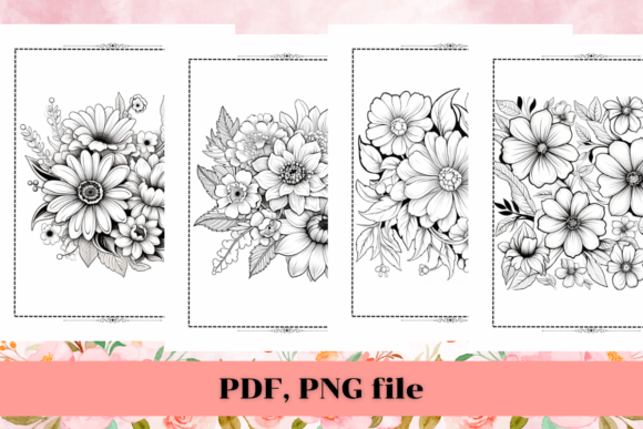 Download Flower Coloring Pages for Adults 2, KDP - Color Collection