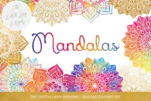Download Mandala Clipart Set - Rainbow & Gold - Indian, Thai, Yoga, Holistic Circles - Colorful Mandalas - Color Collection