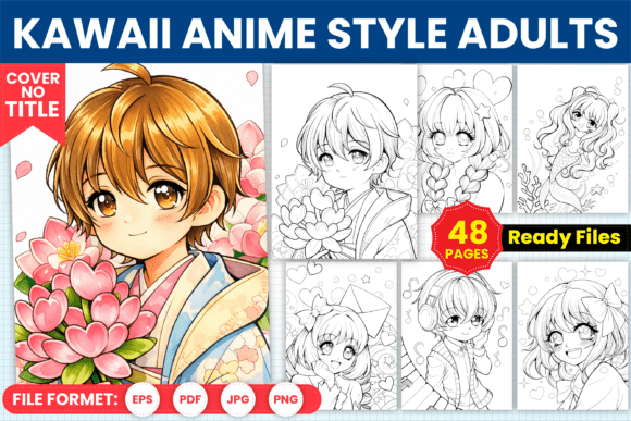 Download Kawaii Anime Style Adults Coloring Pages - Style Collection