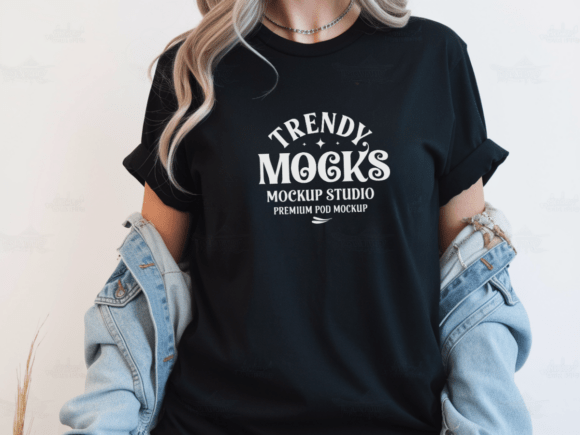 Download Comfort Colors C1717 Black Tshirt Mockup - Color Collection