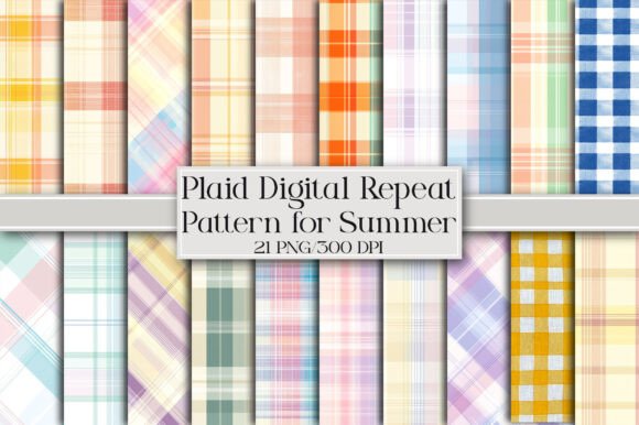 Download Plaid Digital Repeat Pattern for Summer - Premium Resources